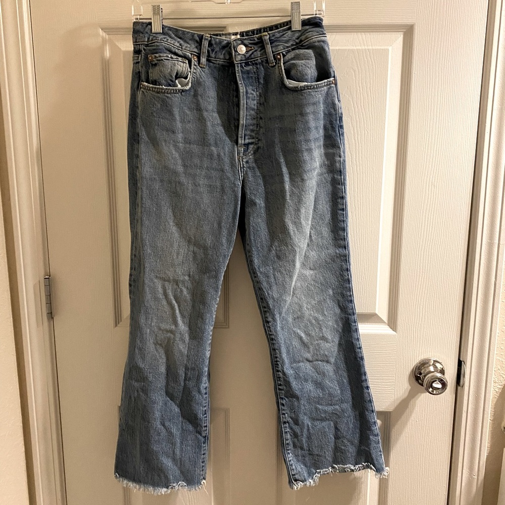 Free people wide leg jeans, size 27 waist (fits like a 4)- $35